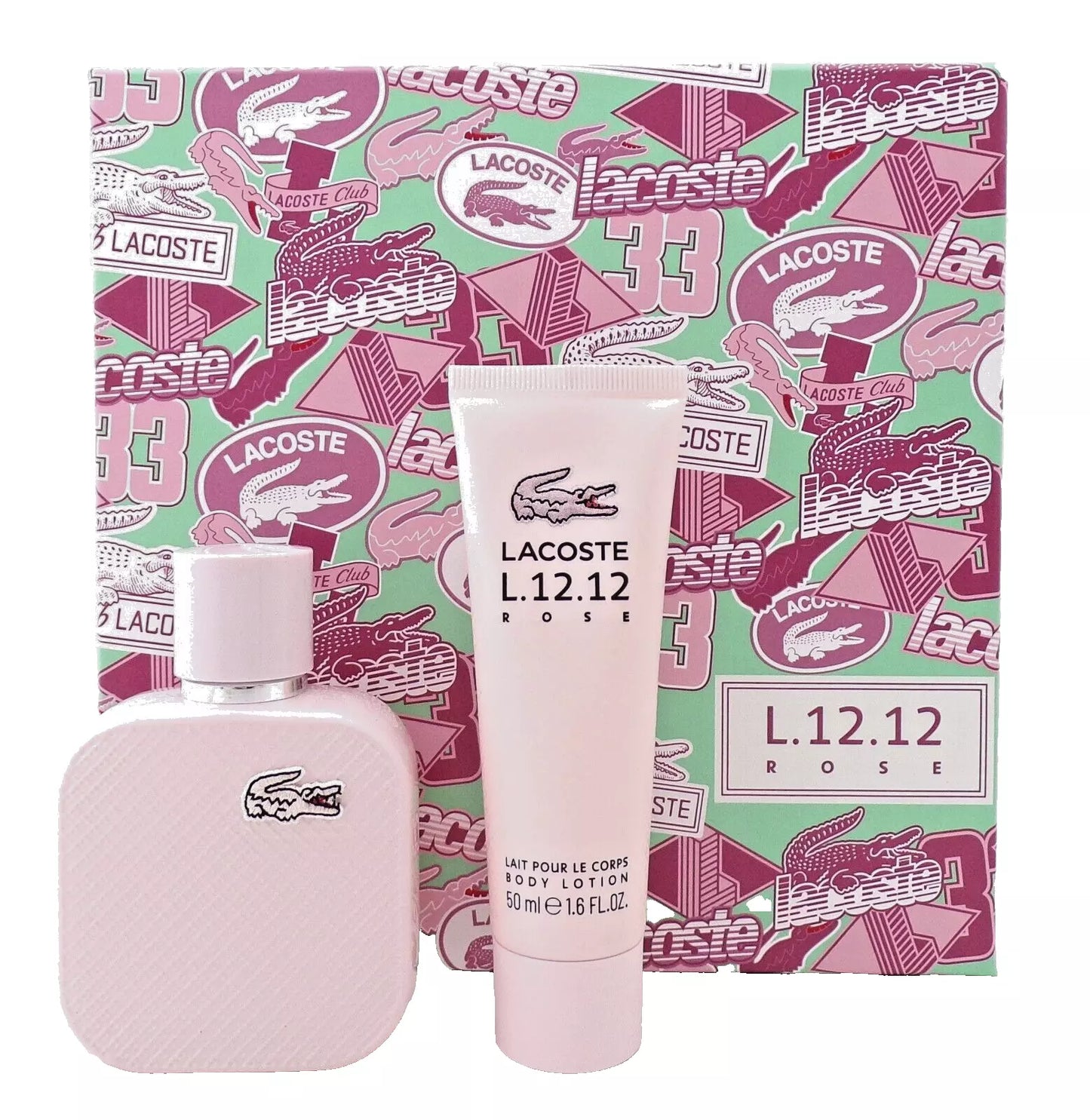 LACOSTE ROSE EAU 1.7 EDP L + 1.7 B/L (123893) - PerfumesOnline.Net