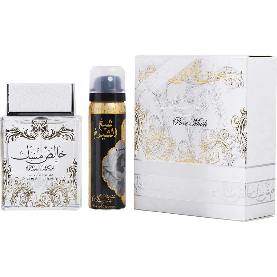 LATTAFA PURE MUSK 3.4 EDP U + 1.7 DEO - (124229)3 - PerfumesOnline.Net