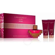 AFNAN ORNAMENT PURPLE ALLURE 3.4 EDP L + 3.4 SG+ 3.4 BL - (124200) - PerfumesOnline.Net