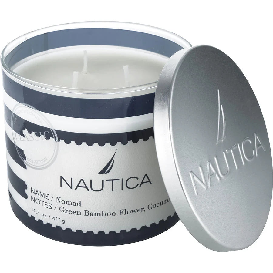 NAUTICA CANDLE NOMAD GREEN BAMBOO N CUCUMBER 411G- (115624) - PerfumesOnline.Net