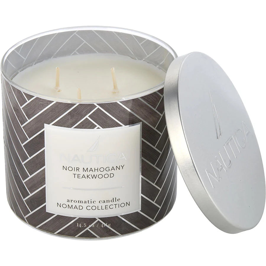 NAUTICA CANDLE NOIR MAHOGANY TEAKWOOD 411G - (117039) - PerfumesOnline.Net