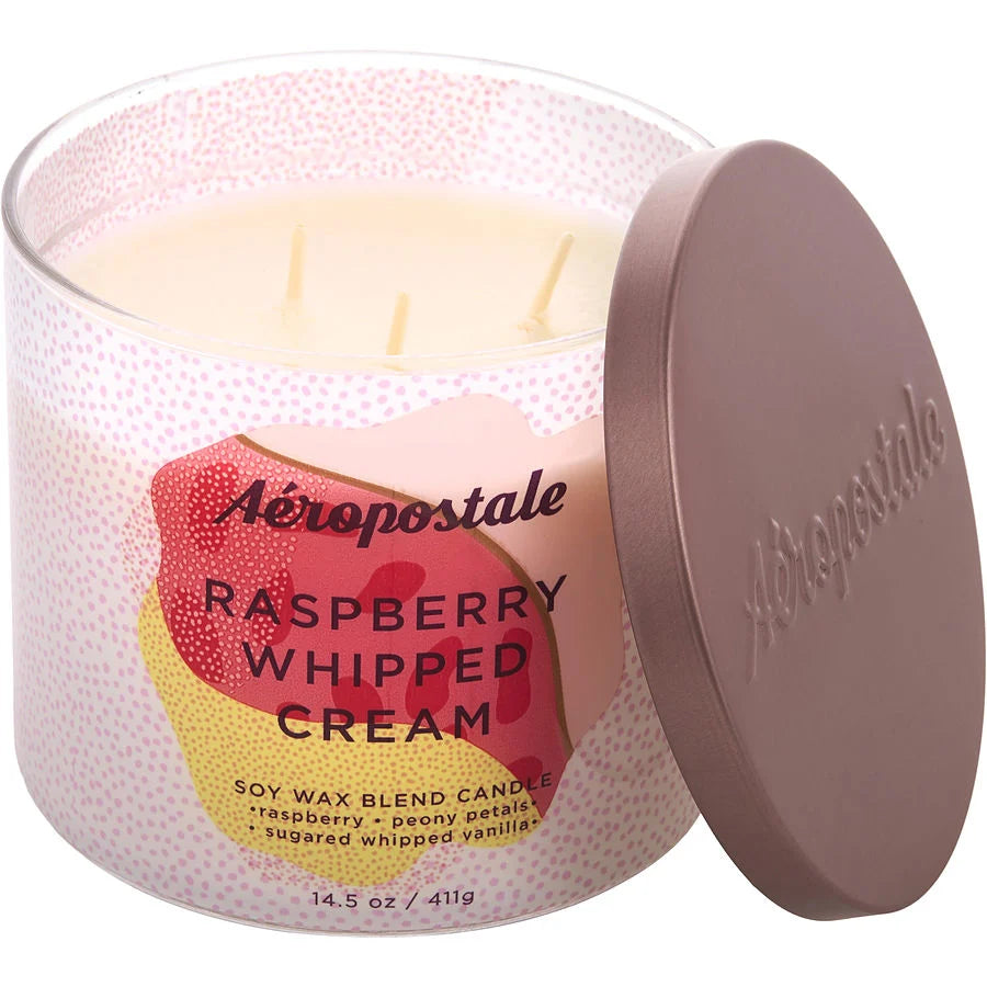 AEROPOSTALE RASPBERRY WHIPPED CREAM 14.5 CANDLE - (119008) - PerfumesOnline.Net