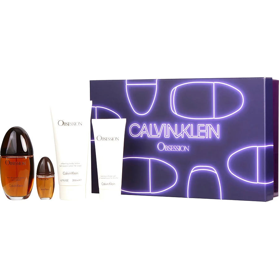 CALVIN KLEIN OBSESION 3.4 EDP L + 6.7 B/L+ 3.4 SG+ 15ML  (124729) - PerfumesOnline.Net      