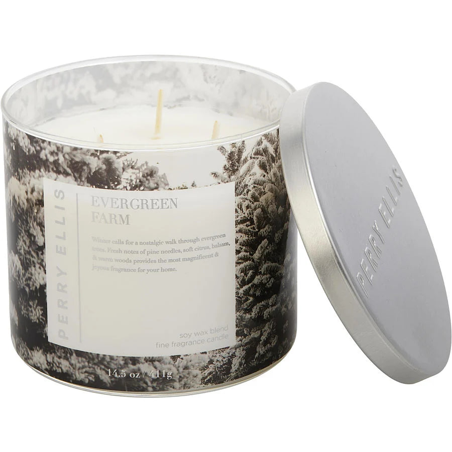 PERRY ELLIS EVERGREEN FARM CANDLE 14.5 -  (119002) - PerfumesOnline.Net      